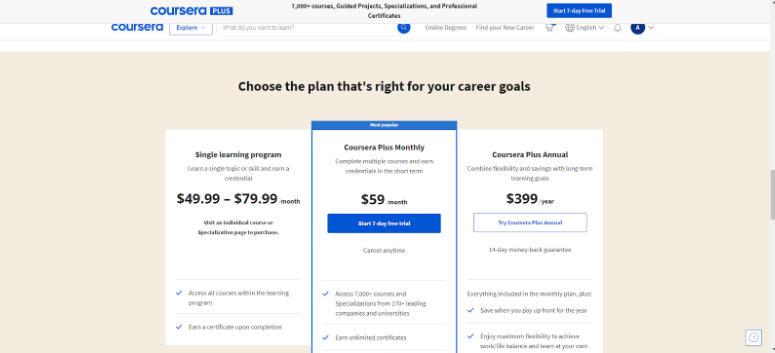 Coursera Plus Website