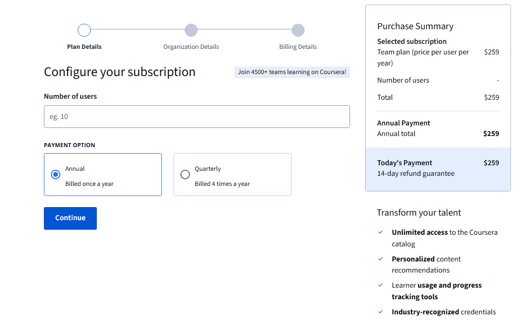Choose Your Payment Plan