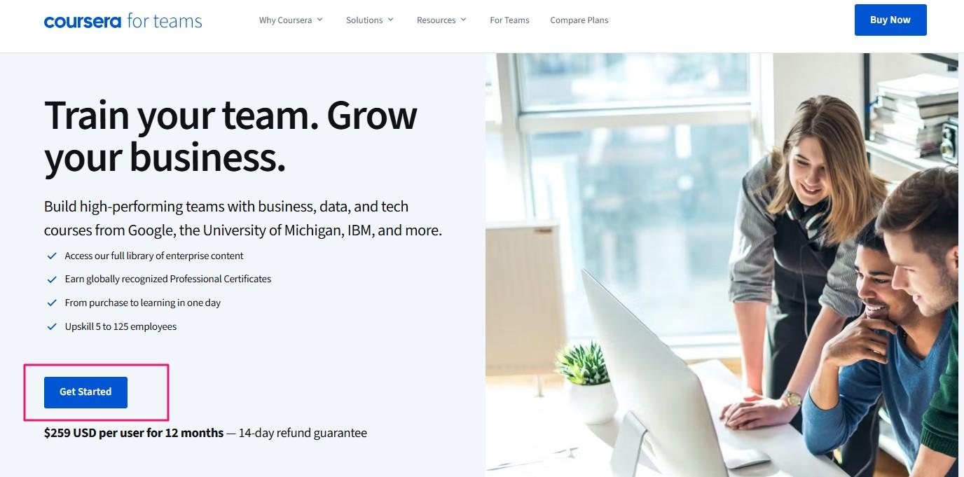 Click On Get Started Button