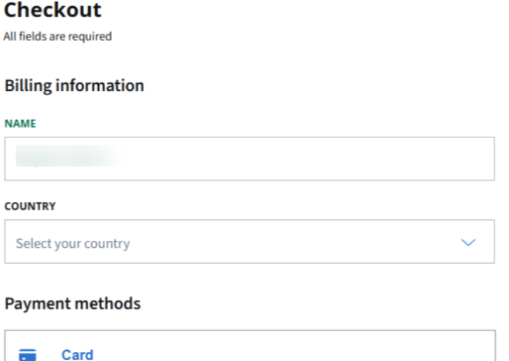 Enter your payment information